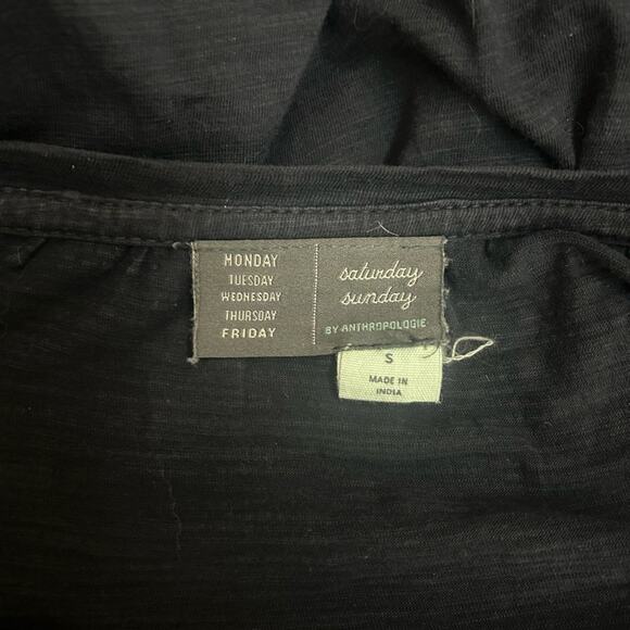 Anthropologie | Saturday Sunday Arlo Tiered Midi Dress in Charcoal Black - Picture 6 of 8